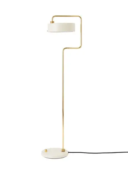 Made By Hand  - Petite Machine Floor Lamp - Oyster White