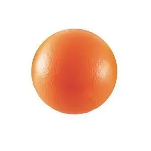 Rund, glat bold i orange farve uden mønstre.