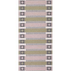 Image of Horredsmattan tæppe - Märta i pink/olive 70x150