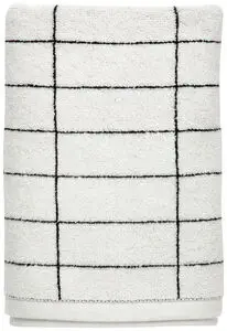 Mette Ditmer - TILE gæstehåndklæde, 2 stk., Sort / Off-white