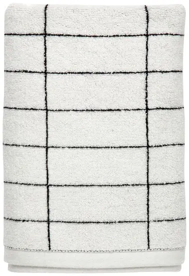 Mette Ditmer - TILE gæstehåndklæde, 2 stk., Sort / Off-white