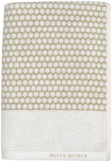 Mette Ditmer - GRID gæstehåndklæde, 2-pak, Sand / Off-white