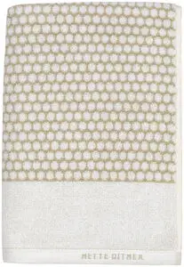 Mette Ditmer - GRID håndklæde, Sand / Off-white
