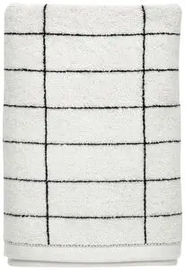 Mette Ditmer - TILE STONE gæstehåndklæde, Sort / Off-white