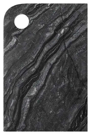 Mette Ditmer - Marble Serveringsbræt - 20 x 30 x 1 - Black & grey