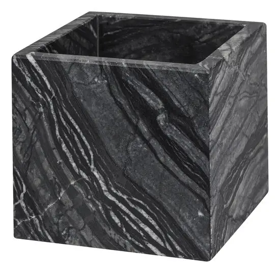 Mette Ditmer - Marble Holder - 10 x 10 x 9 - Black & grey