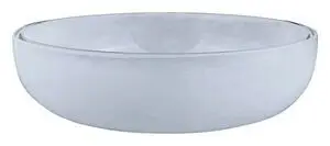 Rund, lyseblå sæbeskål fra Mette Ditmer med glat overflade.