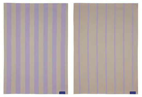 Mette Ditmer - Stripes Viskestykke - 50 x 70 - Sand