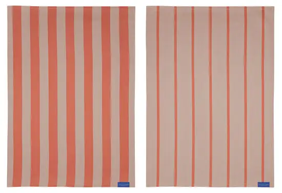 Mette Ditmer - Stripes Viskestykke - 50 x 70 - Latte