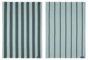 Mette Ditmer - Stripes Viskestykke - 50x70 cm - Mint - Sæt med 2 styk