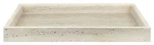 Mette Ditmer - TRAVERTINE tray, large - Linen