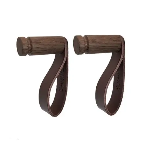 Nordic Function - More Hook (2 stk.) - Smoked Oak/Naturel Leather