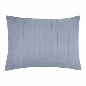 Moudhome - SENSES quiltet blå pudebetræk - 50x70 cm