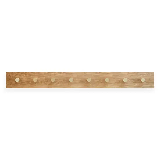 Moudhome - OAK Knagerække Egetræ Med Messing Knager - 100 cm