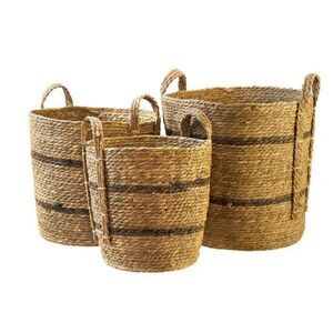 Moudhome - STRIPE Flettede kurve med hank – 3 stk.