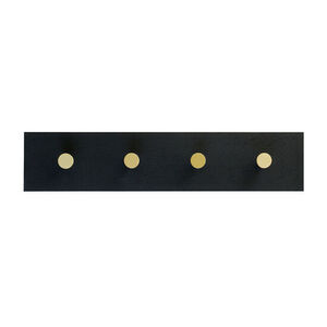 Moudhome - OAK Knagerække sort og messing - 50 cm