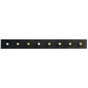 Moudhome - OAK Knagerække sort og messing - 100 cm