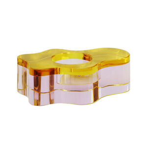 Moudhome - CLOUD krystal lysestage - Pink/amber