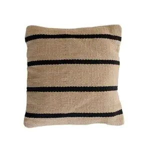 Moudhome - STRIPE pudebetræk 50x50 cm - beige/sort