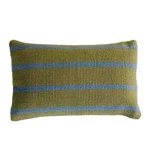 Moudhome - STRIPE pudebetræk 40x60 cm - olive/blå