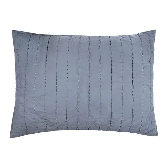 Moudhome - SENSES quiltet blå pudebetræk - 50x70 cm