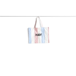Hay - Candy Stripe Bag - blå, rød og hvid - medium