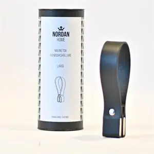 Nordan Home - Magnetisk Håndklædeholder - Large - Sort læder