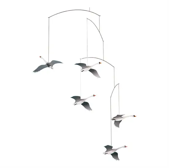 Flensted hanging art Uro - Nordens svaner mobile - 54x48 cm