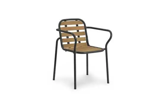 Normann Copenhagen - Havestol - armstol - Vig Robinie - Sort