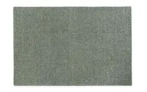 Rektangulært tæppe med vævet struktur i offwhite og mørkegrønne nuancer, 200x300 cm.