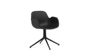 Normann Copenhagen - Form Armchair Swivel 4L Full Uph. Black Alu