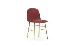 Normann Copenhagen - Form Chair - Brass/rød