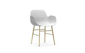 Normann Copenhagen - Form Armchair - Brass/hvid