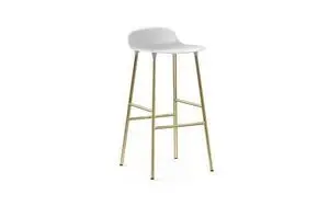 Normann Copenhagen - Form Barstool 75 cm - Brass/hvid