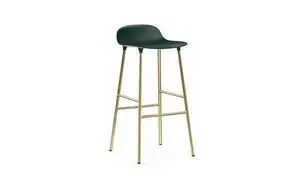 Normann Copenhagen - Form Barstool 75 cm - Brass/grøn