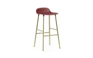 Normann Copenhagen - Form Barstool 75 cm - Brass/rød