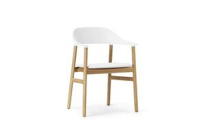 Normann Copenhagen - Herit Armchair Læder - Hvid/Oak