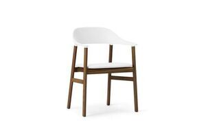 Normann Copenhagen - Herit Armchair Læder - Hvid/Smoked Oak