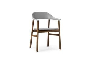 Normann Copenhagen - Herit Armchair Læder - Grå/Smoked Oak