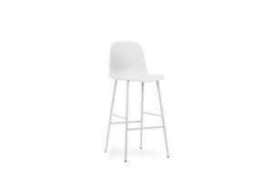 Normann Copenhagen - Form Bar Chair 75 cm - Hvid/Hvid stål