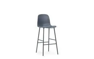 Normann Copenhagen - Form Bar Chair 75 cm - Blå/Blå stål