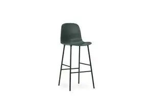 Normann Copenhagen - Form Bar Chair 75 cm - Grøn/Grøn stål