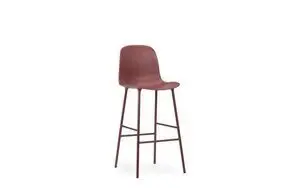 Normann Copenhagen - Form Bar Chair 75 cm - Rød/Rødt stål