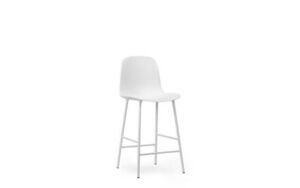 Normann Copenhagen - Form Bar Chair 65 cm - Hvid/Steel