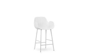 Normann Copenhagen - Form Bar Armchair 65 cm - Hvid/stål