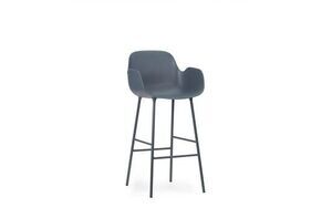 Normann Copenhagen - Form Bar Armchair 65 cm - Blå/stål