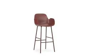 Normann Copenhagen - Form Bar Armchair 65 cm - Rød/Steel