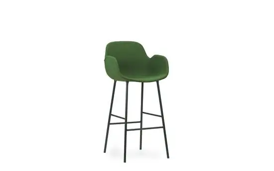 Normann Copenhagen - Form Bar Armchair 75 cm Full Uph. Steel