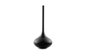 Sort toiletbørste med moderne, strømlinet design og rund base fra Normann Copenhagen.