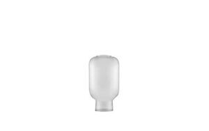 Cylindrisk glasform med afrundet top og mat finish, moderne og enkel stil.